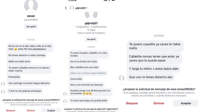 Los escalofriantes mensajes que recibió Virginia Gallardo. Los escalofriantes mensajes que recibió Virginia Gallardo. 
