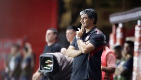 Matías Biscay habló en reemplazo de Gallardo, expulsado en la derrota de River ante Argentinos.