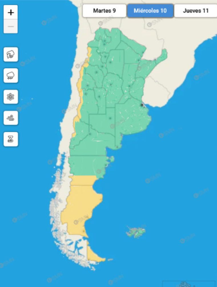 Así estará el tiempo en Argentina este miércoles 10 de junio. Así estará el tiempo en Argentina este miércoles 10 de junio.