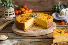 Tarta de calabaza con harina de quinoa, de avena y de almendra. Foto: Nestlé Cocina (nestle.es)