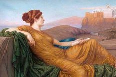 Aspasia en el Pnyx por Henry Holiday, 1888.