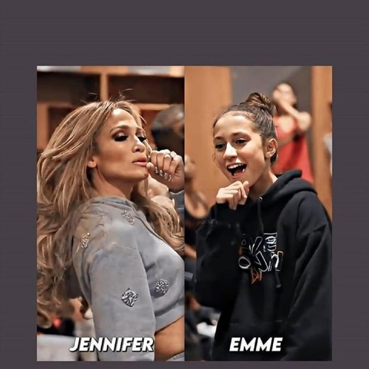 Jennifer Lopez junto a su hija Emme Muñiz. Foto: Instagram