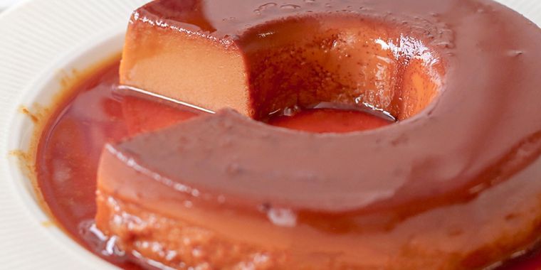 El flan de dulce de leche más rico.