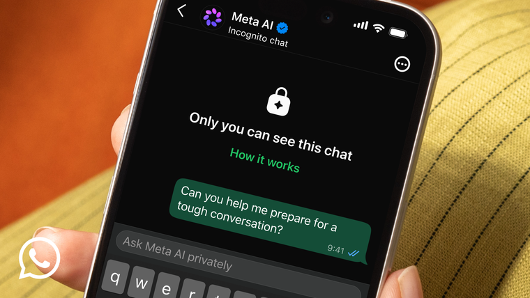 El Chat Incógnito utiliza tecnología de tratamiento privado para que los mensajes sean invisibles para terceros y para la empresa.