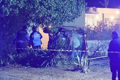 MDZol | Así quedó la camioneta en la que viajaban los menores de 14 y 13 años. Foto: Santiago Tagua / MDZ