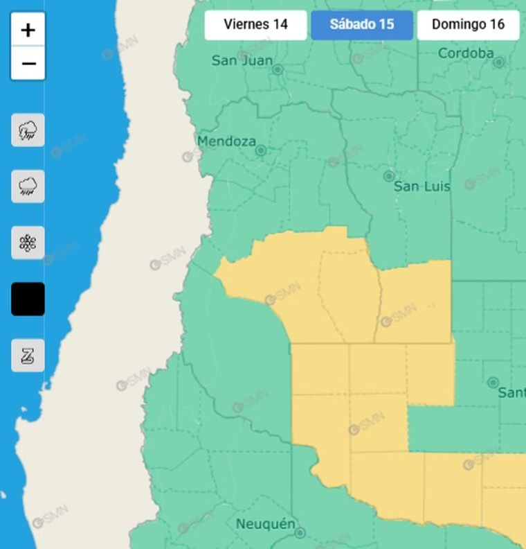 El SMN emitió un alerta por vientos para el sur de la provincia este sábado. El SMN emitió un alerta por vientos para el sur de la provincia este sábado.