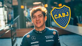 Franco Colapinto y un mensaje de aliento a los hinchas de Boca por el presente del club. Foto: @WilliamsRacing y Paladar Negro Franco Colapinto y un mensaje de aliento a los hinchas de Boca por el presente del club. Foto: @WilliamsRacing y Paladar Negro