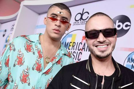 Cómo se llevan J Balvin y Bad Bunny. Foto: Getty Images