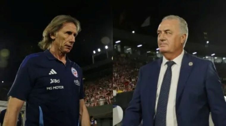 Los argentinos Ricardo Gareca y Gustavo Alfaro, seleccionadores de Chile y Paraguay.