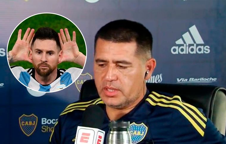 Juan Román Riquelme Román se refirió al gesto de Messi contra Van Gaal.