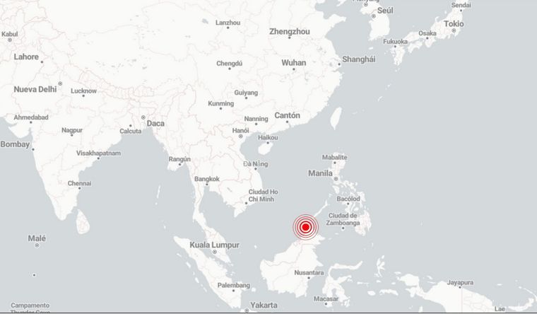 Ubicación aproximada del epicentro del terremoto de magnitud 6,8 en la escala abierta de Richter en el norte de Malasia. Foto Dpa Ubicación aproximada del epicentro del terremoto de magnitud 6,8 en la escala abierta de Richter en el norte de Malasia. Foto Dpa