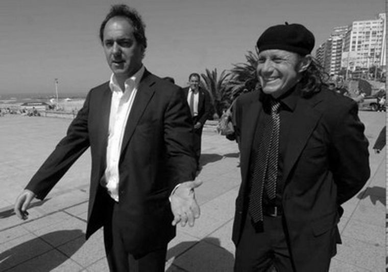 Scioli y su pupilo Guillermo Vilas.