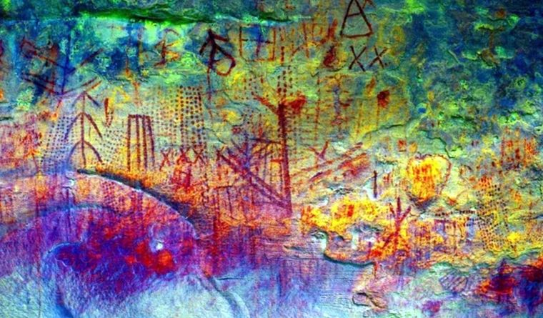 Las pinturas rupestres tienen unos 4.000 años de antigüedad. Foto: Dpa.