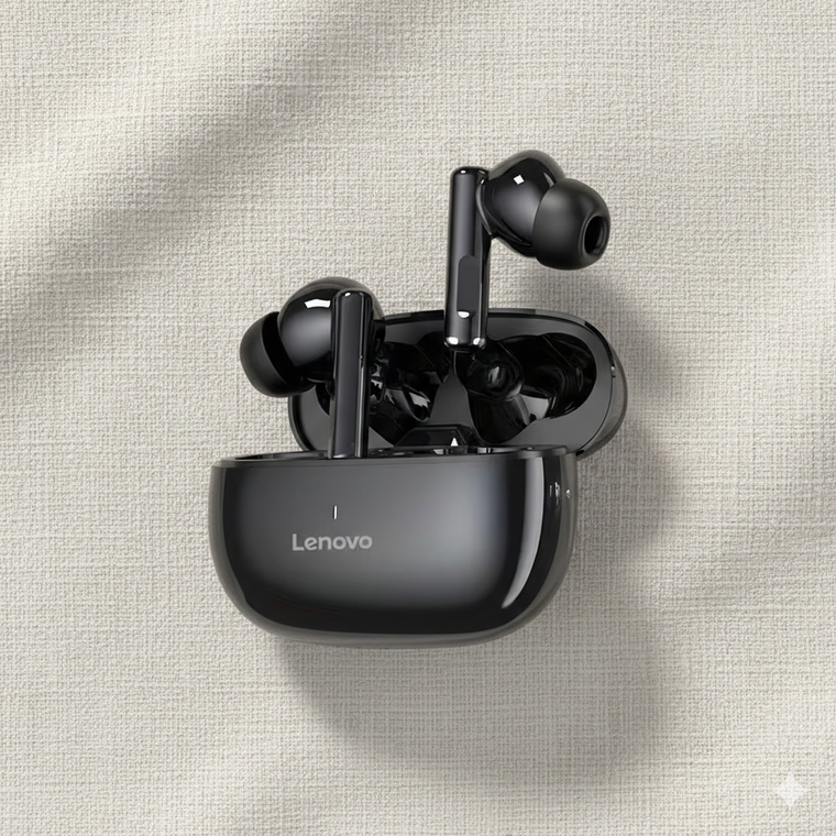 Los auriculares inalámbricos Lenovo cuentan con un diseño in-ear ergonómico para un ajuste seguro. Los auriculares inalámbricos Lenovo cuentan con un diseño in-ear ergonómico para un ajuste seguro.