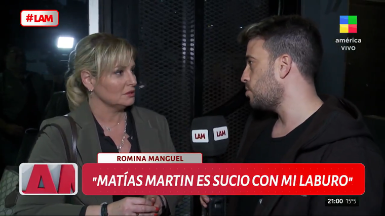 Romina Manguel destrozó a Matías Martin. Foto: captura de video/ América TV. Romina Manguel destrozó a Matías Martin. Foto: captura de video/ América TV.