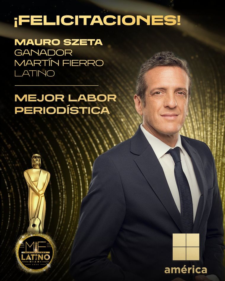 Mauro Szeta se quedó con el Martín Fierro. Mauro Szeta se quedó con el Martín Fierro. 