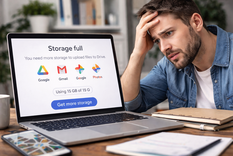 Los 15 GB gratuitos de Google pueden agotarse rápido entre Drive, Gmail y Google Fotos.