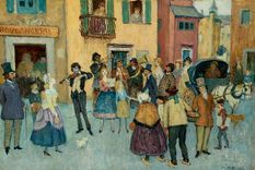 “Boulangerie”, por Alberto María Rossi (óleo sobre cartón de 46 x 66 cm)