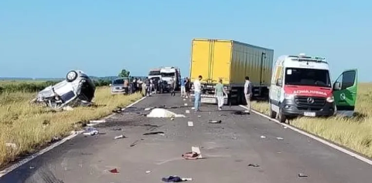 Una de las imágenes tras el accidente Foto: gentileza