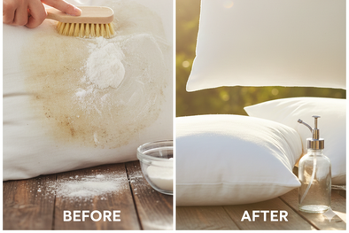 MDZol | manchas amarillas, almohadón