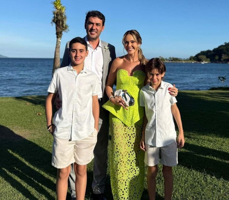 El funcionario Thales Machado junto a su familia. El funcionario Thales Machado junto a su familia.