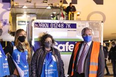 El presidente y los funcionarios a cargo de la vacunación, entre ellos Nicolini