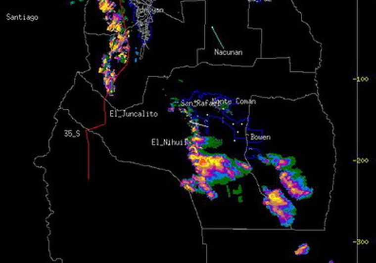 Mapa de Contingencias Climáticas de las 22:53.