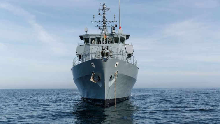 La Marina de Alemania desplazó un dragaminas hacia el Mediterráneo mientras sigue la tensión en Ormuz.