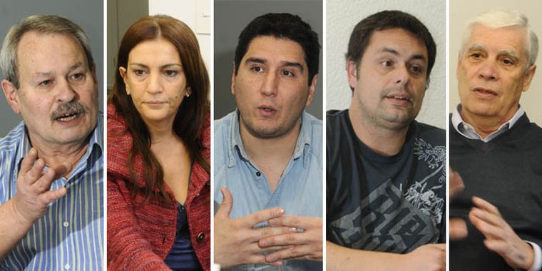 Carlos Perlino, Gabriela Ceppi, Rodrigo Sepúlveda, Cristian Ortega y Rafael Morán. Foto: MDZ