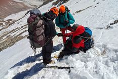 El andinista fue rescatado en el campamento Cólera.