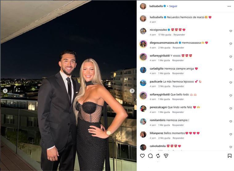 Nico González junto a Ludmila Isabella, foto de marzo. Nico González junto a Ludmila Isabella, foto de marzo.