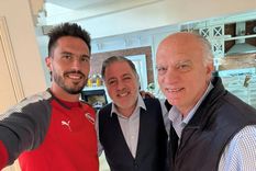 Marconi, junto a su Fabián Doman y Néstor Grindetti, reveló que buscarán a Javier Zanetti para que se sume a Independiente.