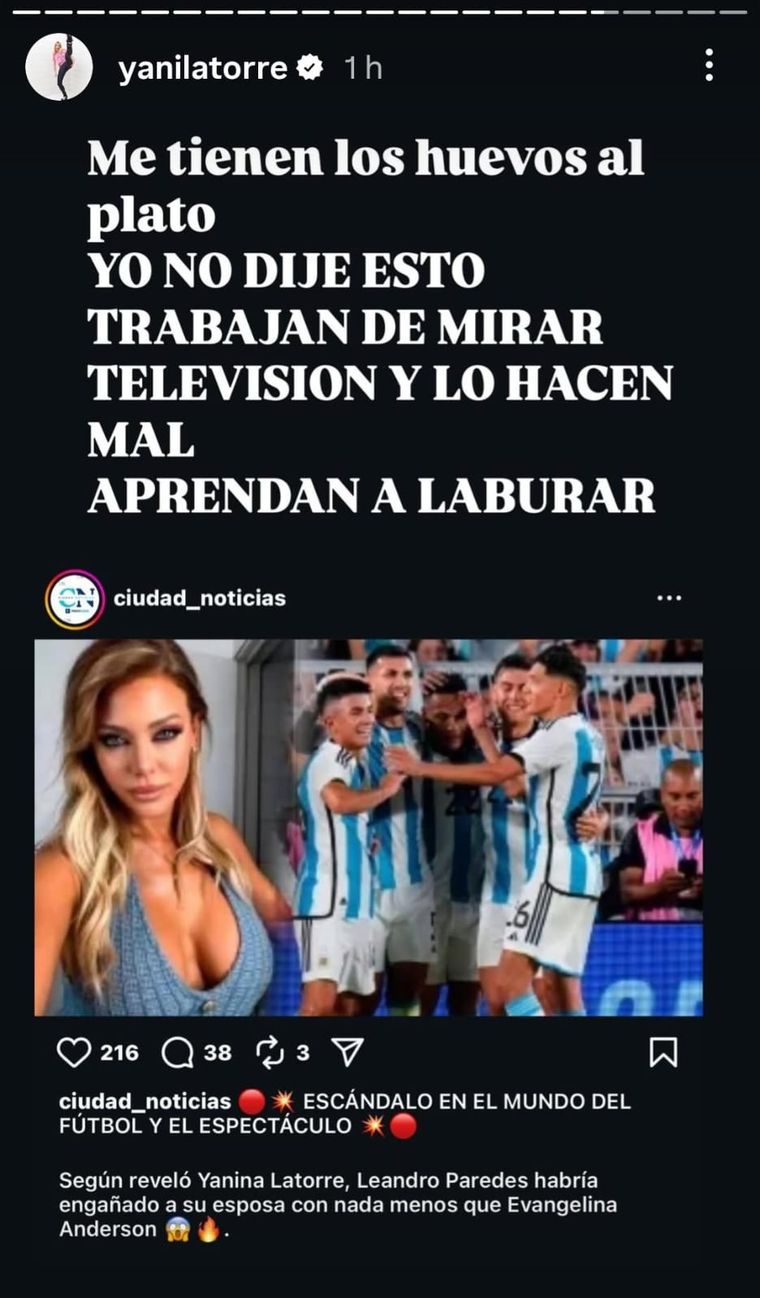 Furiosa la panelista de LAM usó sus historias de Instagram para desmentir el escandaloso rumor de amantazgo. Furiosa la panelista de LAM usó sus historias de Instagram para desmentir el escandaloso rumor de amantazgo.