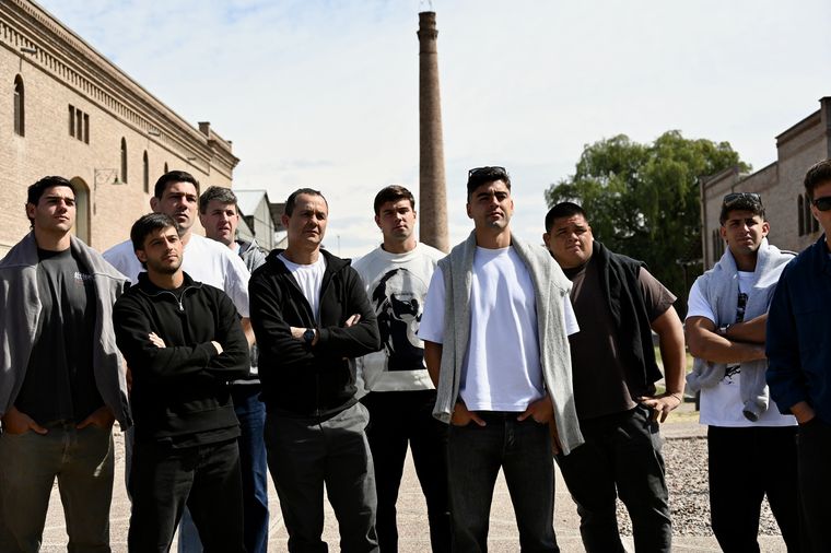Los pumas en Bodega Trapiche previo a su encuentro con el seleccionando de Australia. Foto: UAR.