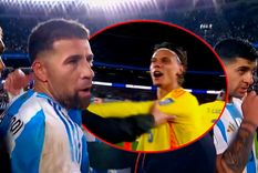 Nicolás Otamendi y Richard Ríos tuvieron un encontronazo tras finalizar el partido. Nicolás Otamendi y Richard Ríos tuvieron un encontronazo tras finalizar el partido.