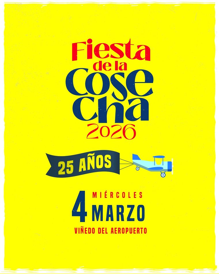 Los viñedos del Aeropuerto El Plumerillo serán el escenario natural de la Fiesta de la Cosecha 2026. Los viñedos del Aeropuerto El Plumerillo serán el escenario natural de la Fiesta de la Cosecha 2026.