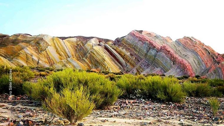 Cerro siete colores, en Calingasta. Foto: Calingasta.gob.ar