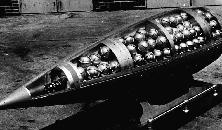 bombas de racimo Las bombas de racimo están prohibidas. Foto: Dpa.