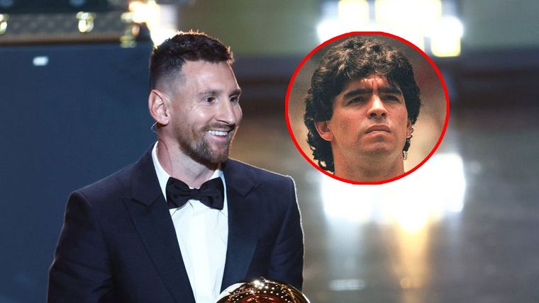 Messi recordó a Maradona tras ganar el Balón de Oro Foto: Liga Profesional de Fútbol