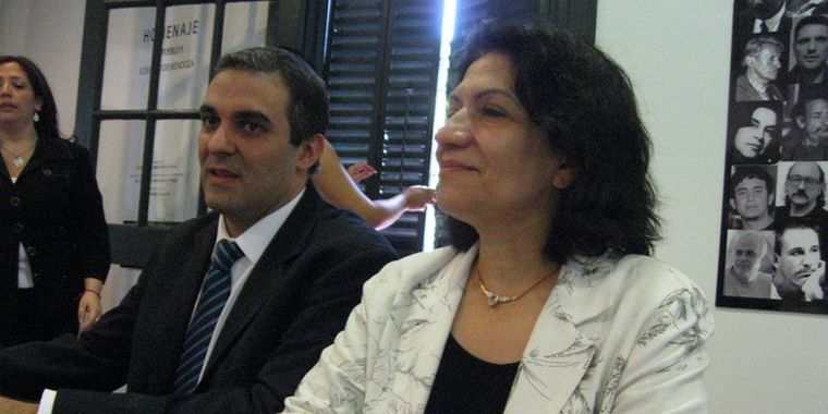 Centorbi, subsecretario e Ibáñez, ministra de Cultura de Mendoza.