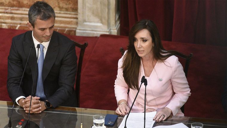 Martín Menem y Victoria Villarruel Foto: Juan Mateo Aberastain/MDZ