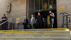 Victor Blanco a la salida de su indagatoria Victor Blanco a la salida de su indagatoria