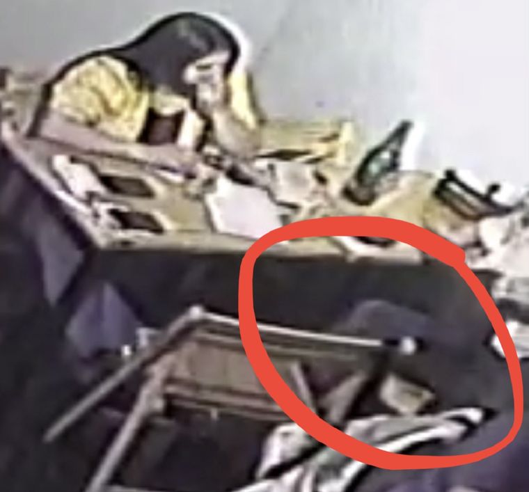 Captura de pantalla del video del hurto.