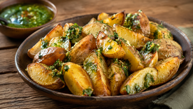 Disfrutá esta receta de papas fritas rústicas