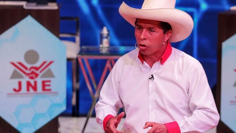 Pedro Castillo es el candidato de Perú Libre, un partido que se define de izquierda marxista. Foto: Getty Images