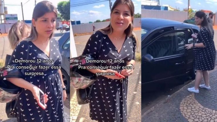 El video en el que Emerson sorprendió a Kery se volvió viral Foto: TikTok