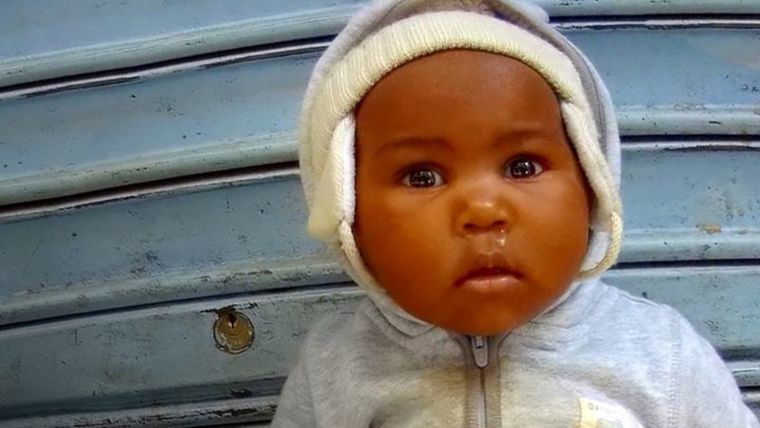 Una niña de cinco meses que fue supuestmente robada en Nairobi.