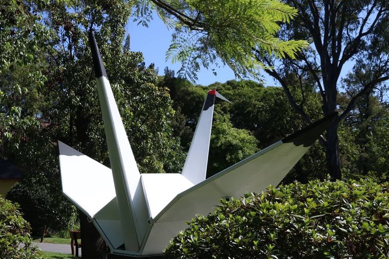 Festejos por el Día Internacional del Origami en el Jardín Japonés Foto: Twitter @DisfrutemosBA