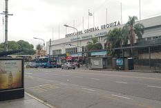 Estación Federico Lacroze del Ferrocarril Urquiza cerrada por el paro general.