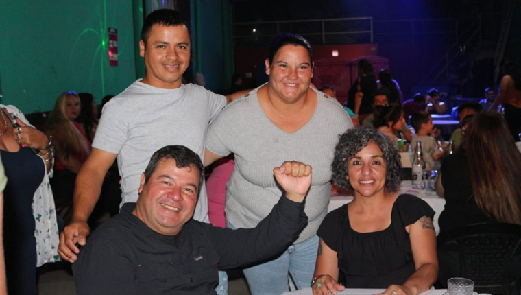 Gustavo Obregó, Emerenciano Sena, Fabiana González y Marcela Acuña Foto: Facebook